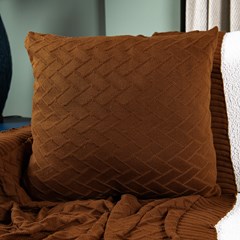 ALMOFADA TRICOT LINK TERRACOTA 50 cm x 50 cm