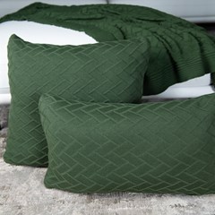 ALMOFADA TRICOT LINK VERDE MILITAR 50 cm x 50 cm