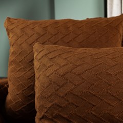ALMOFADA TRICOT LINK TERRACOTA 35 cm x 55 cm