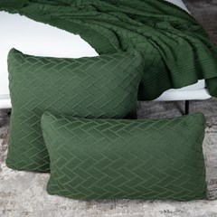 ALMOFADA TRICOT LINK VERDE MILITAR 35 cm x 55 cm