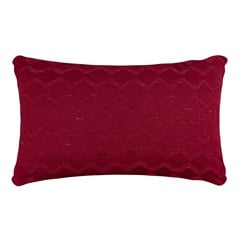 ALMOFADA TRICOT CHEVRON BORDO COM LUREX 35 cm x 55 cm