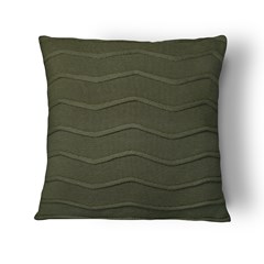 ALMOFADA TRICOT WAVES VERDE OLIVA 50 cm x 50 cm