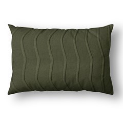ALMOFADA TRICOT WAVES VERDE OLIVA 35 cm x 55 cm