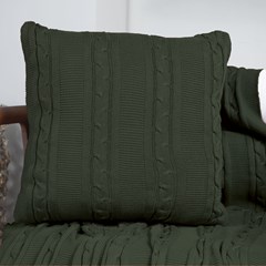 ALMOFADA TRICOT TRESSE VERDE 50 cm x 50 cm