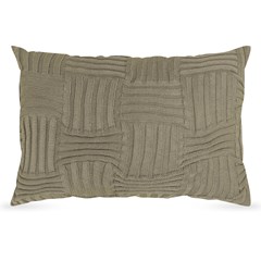 ALMOFADA TRICOT CESTINO BEGE CAMELO 35 cm x 55 cm