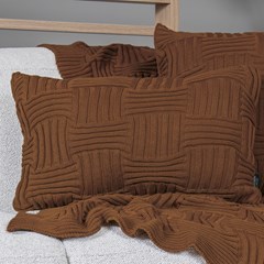 ALMOFADA TRICOT CESTINO TERRACOTA 50 cm x 50 cm