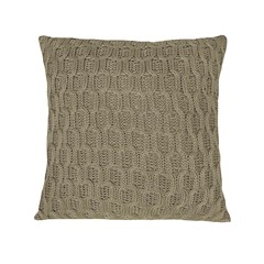 ALMOFADA TRICOT BOSSA BEGE CAMELO 50 cm x 50 cm