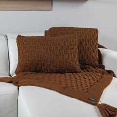 ALMOFADA TRICOT BOSSA TERRACOTA 50 cm x 50 cm