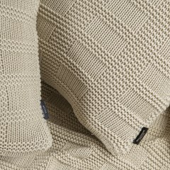 ALMOFADA TRICOT QUADRIS NATURAL 35 cm x 55 cm