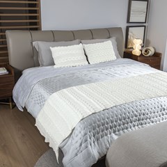 ALMOFADA TRICOT INFINI OFF WHITE 35 cm x 55 cm