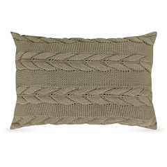 ALMOFADA TRICOT INFINI BEGE CAMELO 35 cm x 55 cm