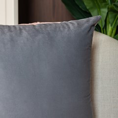 ALMOFADA VELUDO LUXOR 329 LISA CINZA 43 cm x 43 cm