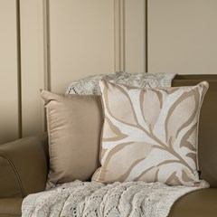 ALMOFADA VELUDO LUXOR 357 LISA AREIA 43 cm x 43 cm