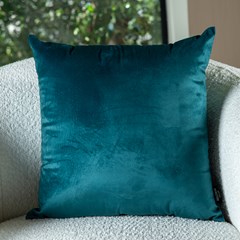 ALMOFADA VELUDO LUXOR 361 LISA TURQUESA 43 cm x 43 cm