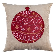 ALMOFADA NATALINA 481 COM BORDADO E APLICACAO 43 cm x 43 cm