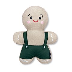 ALMOFADA NATALINA 529 FORMATO GINGERBEN JR. C/ BORD. E APLIC. 26 cm x 33cm