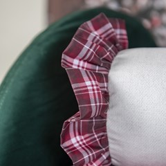 ALMOFADA NATALINA 537 ROLINHO COM BABADO 48 cm x 20 cm