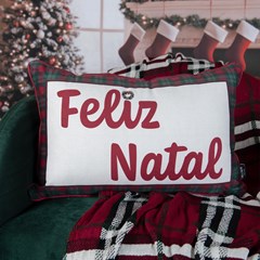 ALMOFADA NATALINA 545 COM CORDONE 35 cm x 55 cm