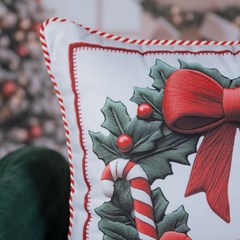 ALMOFADA NATALINA 549 COM CORDAO 43 cm x 43 cm