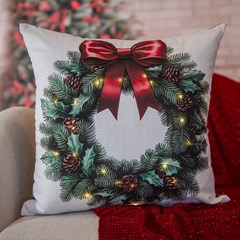 ALMOFADA NATALINA 550 COM LED 43 cm x 43 cm