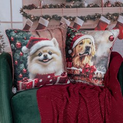 ALMOFADA NATALINA 560 COM CORDAO 43 cm x 43 cm