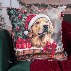 ALMOFADA NATALINA 562 COM CORDAO 43 cm x 43 cm