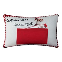 ALMOFADA NATALINA 564 COM BOLSO E CARTINHA 35 cm x 55 cm