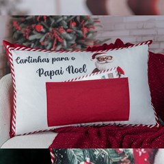 ALMOFADA NATALINA 564 COM BOLSO E CARTINHA 35 cm x 55 cm
