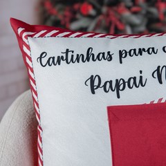 ALMOFADA NATALINA 564 COM BOLSO E CARTINHA 35 cm x 55 cm