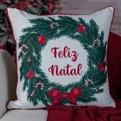 ALMOFADA NATALINA 565 COM CORDONE 43 cm x 43 cm
