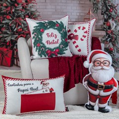 ALMOFADA NATALINA 565 COM CORDONE 43 cm x 43 cm