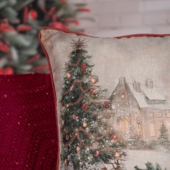 ALMOFADA NATALINA 579 COM CORDONE 43 cm x 43 cm