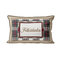 ALMOFADA NATALINA 597 COM CORDONE 35 cm x 55 cm