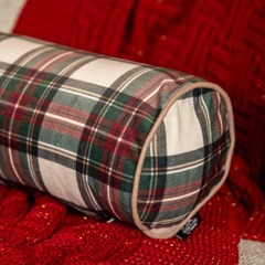 ALMOFADA NATALINA 598 ROLINHO COM CORDONE 43 cm x 15 cm