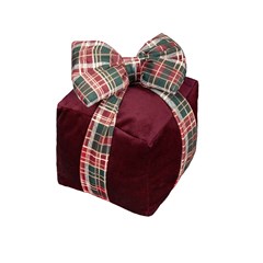 ALMOFADA NATALINA 616 FORM. CAIXA DE PRESENTE BORDO 17 cm x 20 cm