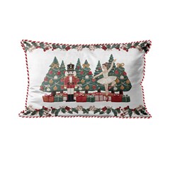 ALMOFADA NATALINA 624 COM CORDAO 35 cm x 55 cm