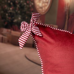 ALMOFADA NATALINA 630 COM CORDONE E LACOS 43 cm x 43 cm
