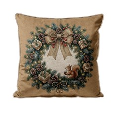 ALMOFADA NATALINA 647 COM CORDONE 43 cm x 43 cm