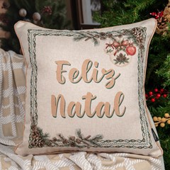 ALMOFADA NATALINA 648 COM CORDONE 43 cm x 43 cm