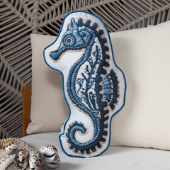 ALMOFADA FORMATO CAVALO MARINHO 501 COM CORDONE 24 cm x 50 cm