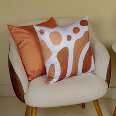 ALMOFADA DURAND 155 LISA LARANJA 43 cm x 43 cm