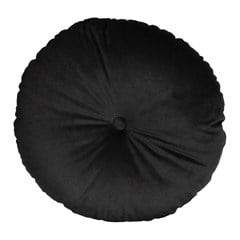 ALMOFADA PREMIUM REDONDA COM BOTAO 337 PRETO 50 cm
