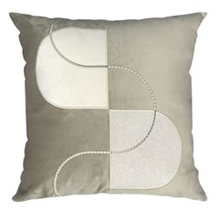 ALMOFADA CONCEPT 466 COM BORDADO E APLICACAO 50 cm x 50 cm