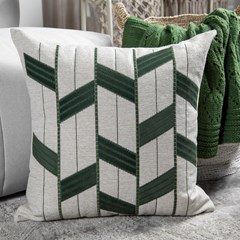 ALMOFADA CONCEPT 493 COM BORDADO E APLICACAO 50 cm x 50 cm