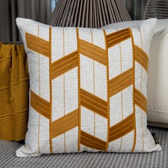 ALMOFADA CONCEPT 498 COM BORDADO E APLICACAO 50 cm x 50 cm