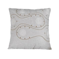 ALMOFADA CONCEPT 573 COM BORDADO E APLICACAO 50 cm x 50 cm