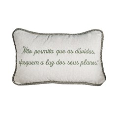 ALMOFADA CONCEPT 578 COM BORDADO E CORDONE 35 cm x 55 cm