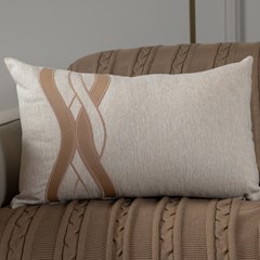 ALMOFADA CONCEPT 608 COM BORDADO E APLICACAO 35 cm x 55 cm