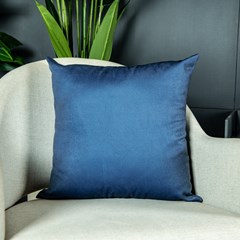 ALMOFADA VELVETEEN 804 LISA AZUL 43 cm x 43 cm