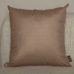 ALMOFADA VELVETEEN 814 LISA MARROM SUAVE 43 cm x 43 cm